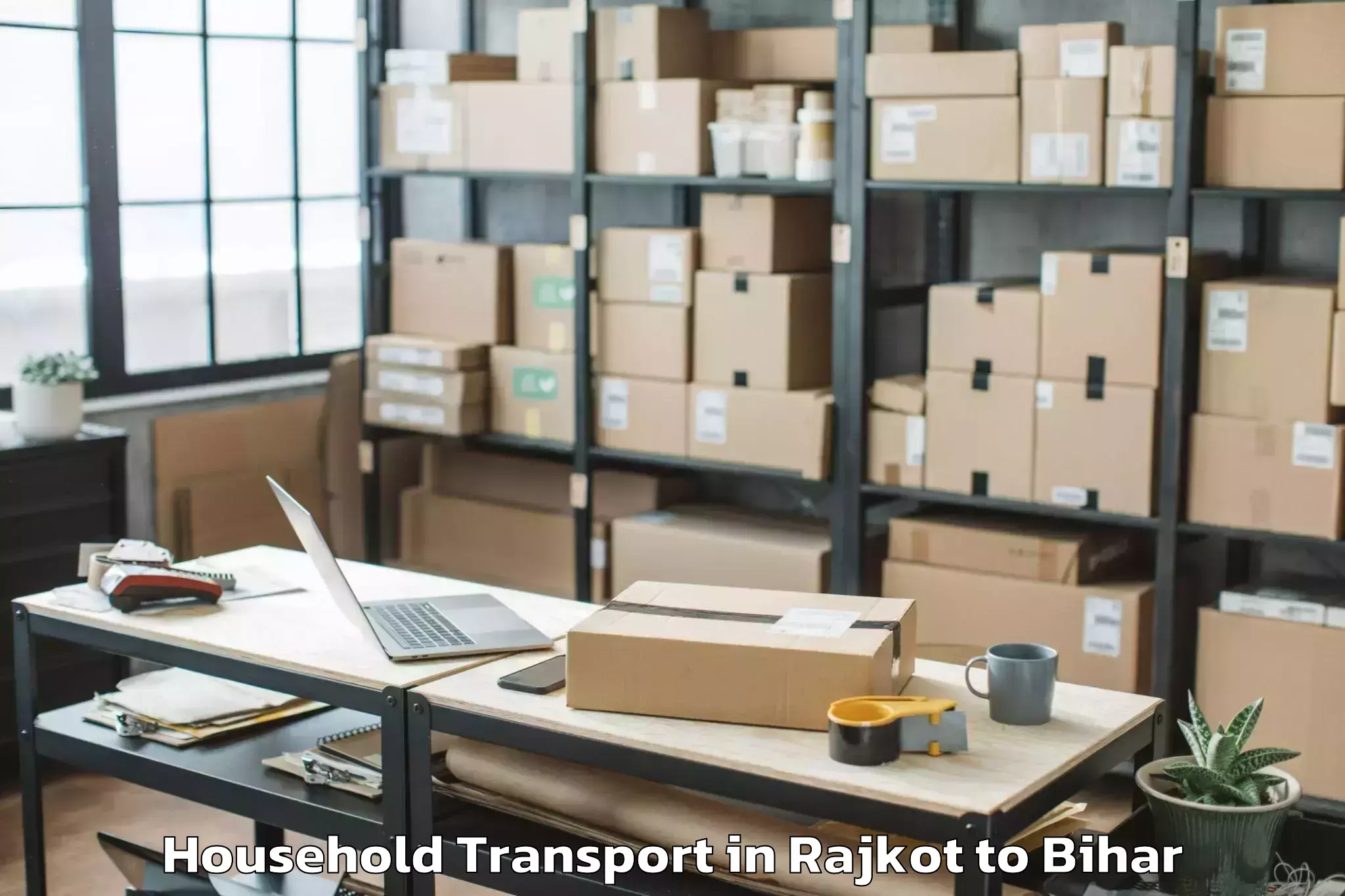 Trusted Rajkot to Khizarsarai Household Transport